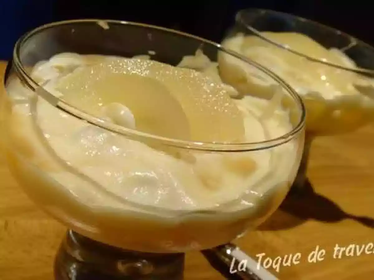 Tiramisù aux poires et caramel d'érable