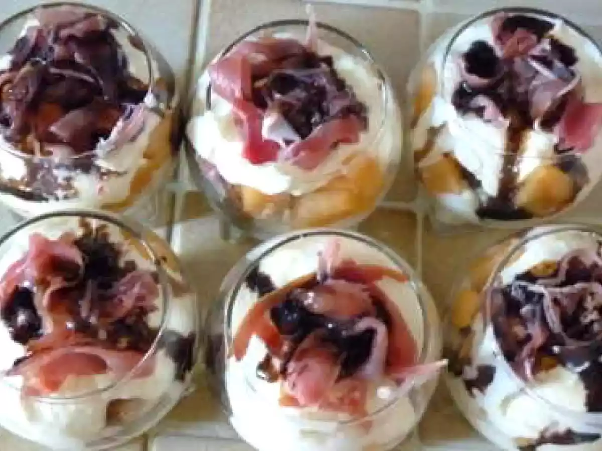 Tiramisu melon, jambon de parme et crème de porto - photo 2