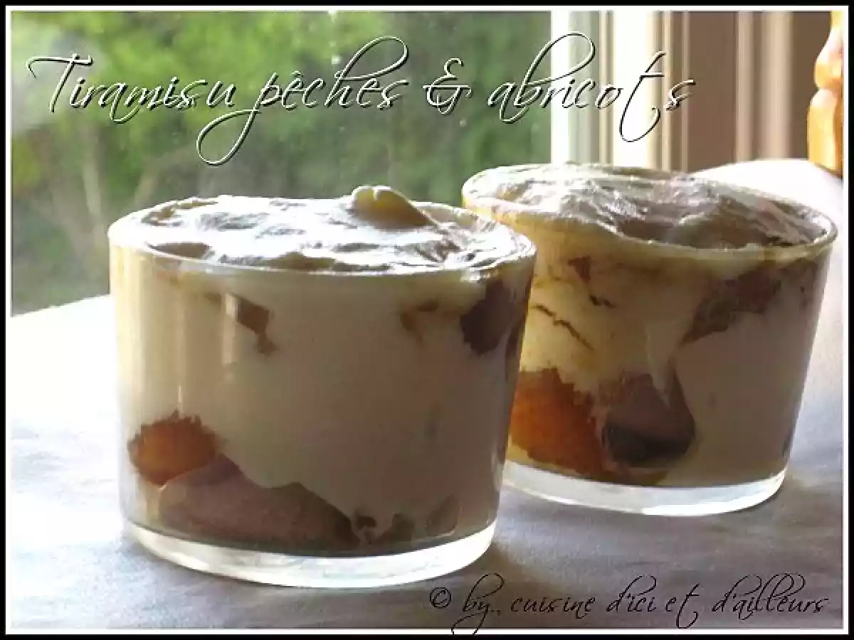 Tiramisu pêches et abricots