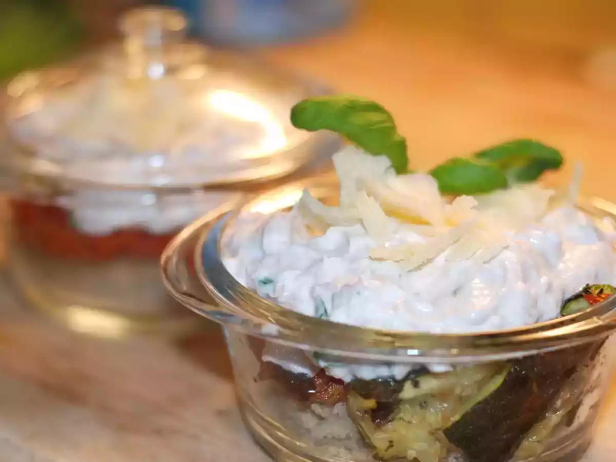 Tiramisu sucré salé aux légumes confits