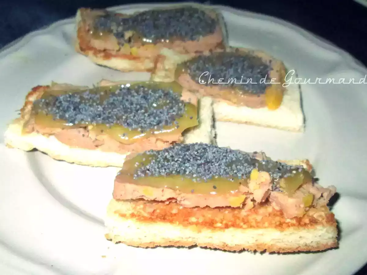 Toast foie gras, miel & graines de pavots - photo 2
