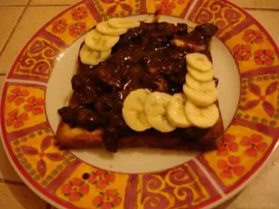 Toast poêlé Banane et choco-noisette., photo 2