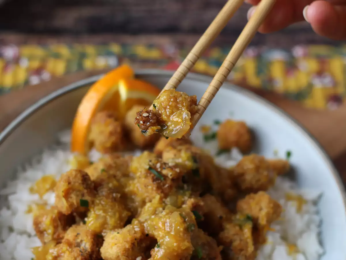 Tofu croustillant à l’orange