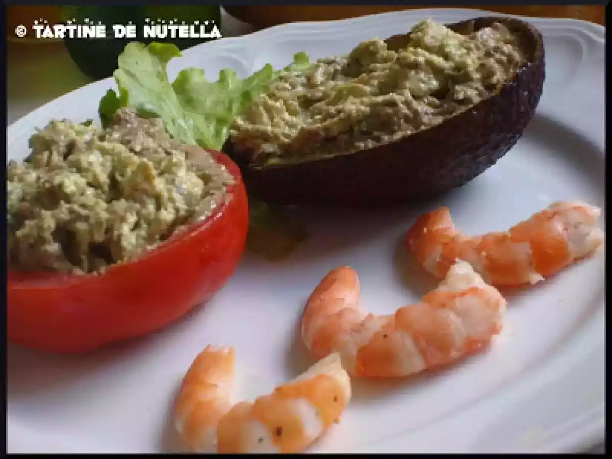 Tomate farcie à la crème d'avocat et ses crevettes - photo 3