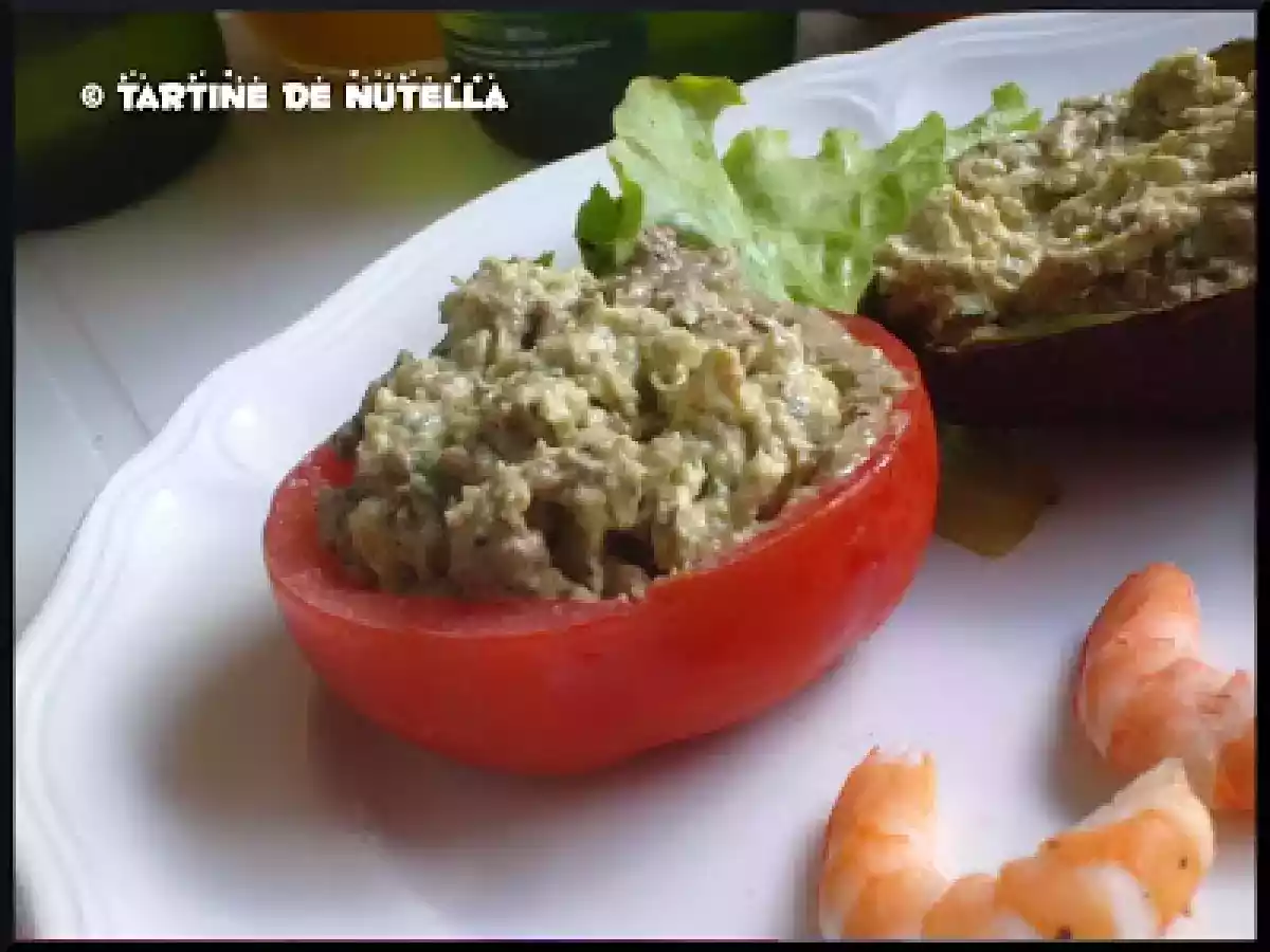 Tomate farcie à la crème d'avocat et ses crevettes - photo 5