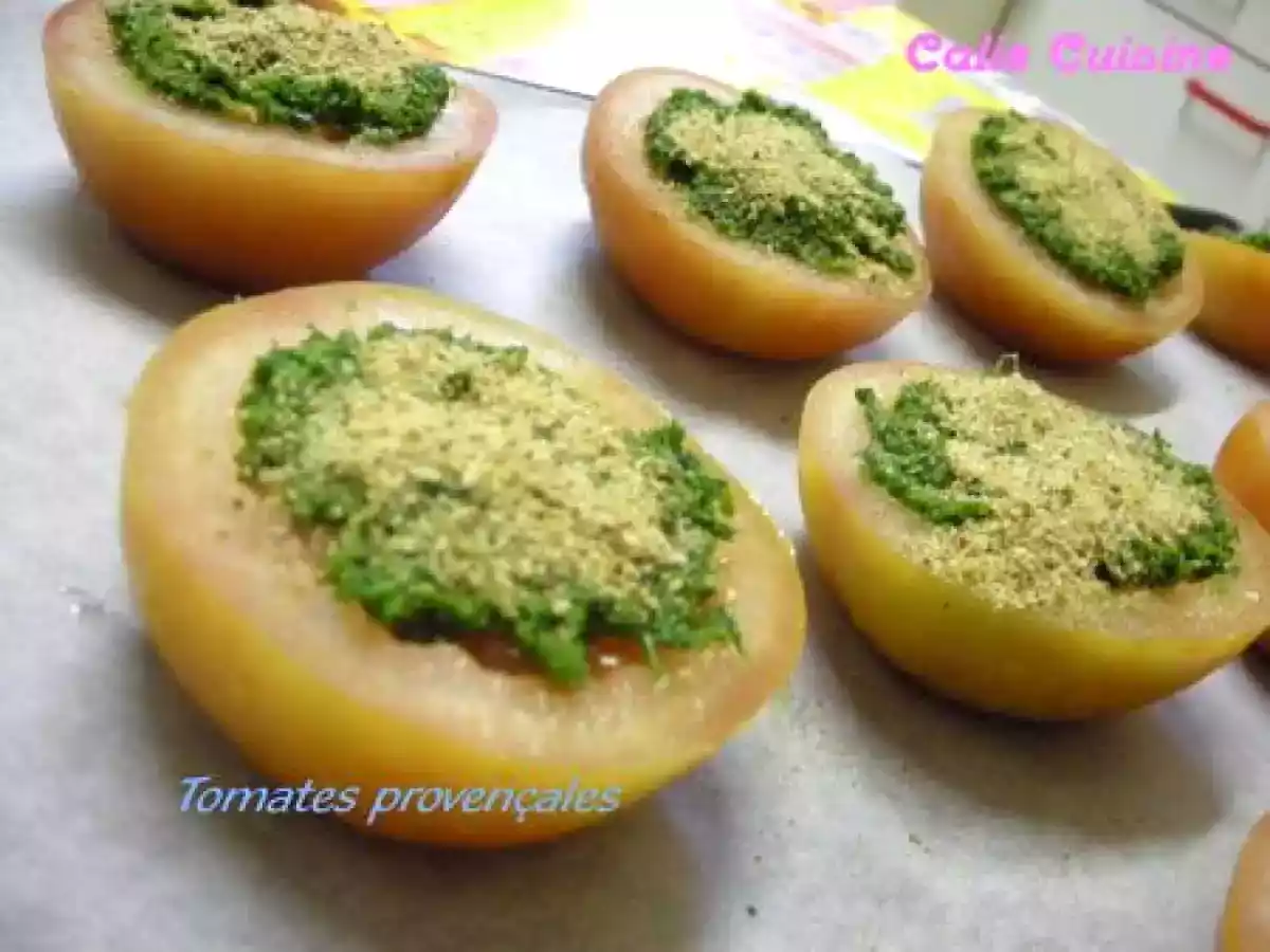 Tomates à la provençale...Accompagnement de Noël