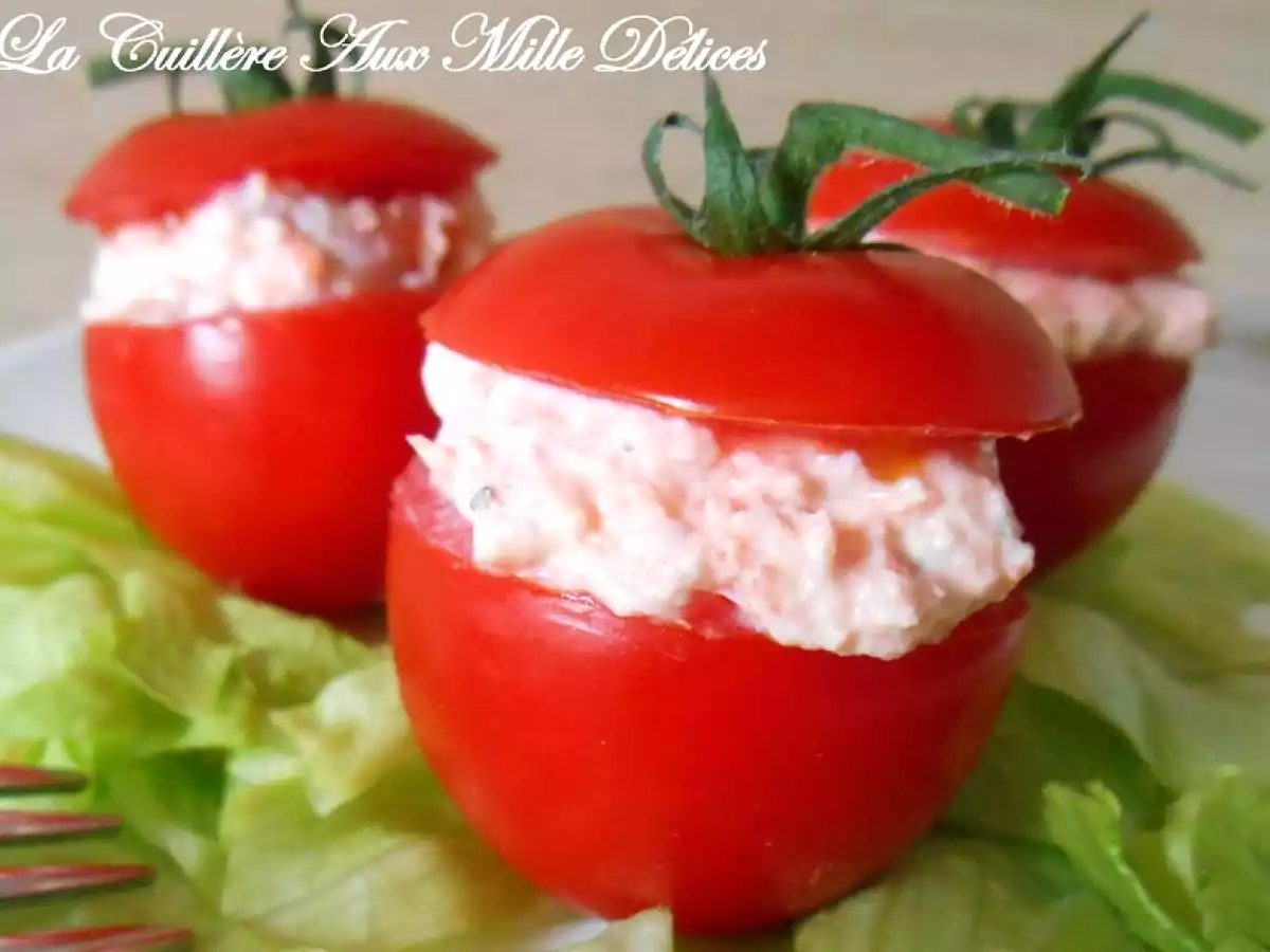 Tomates cocktail farcies au saumon fumé - photo 2