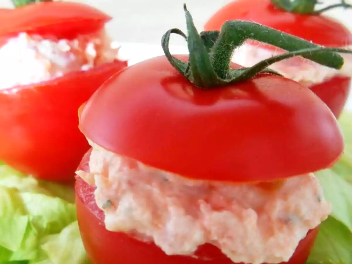 Tomates cocktail farcies au saumon fumé - photo 3