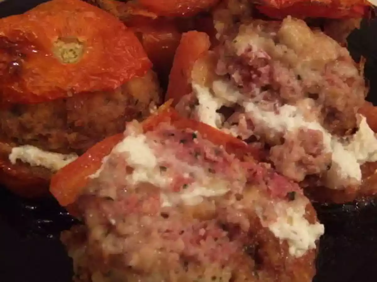 Tomates farcies, coeur fondant au chèvre