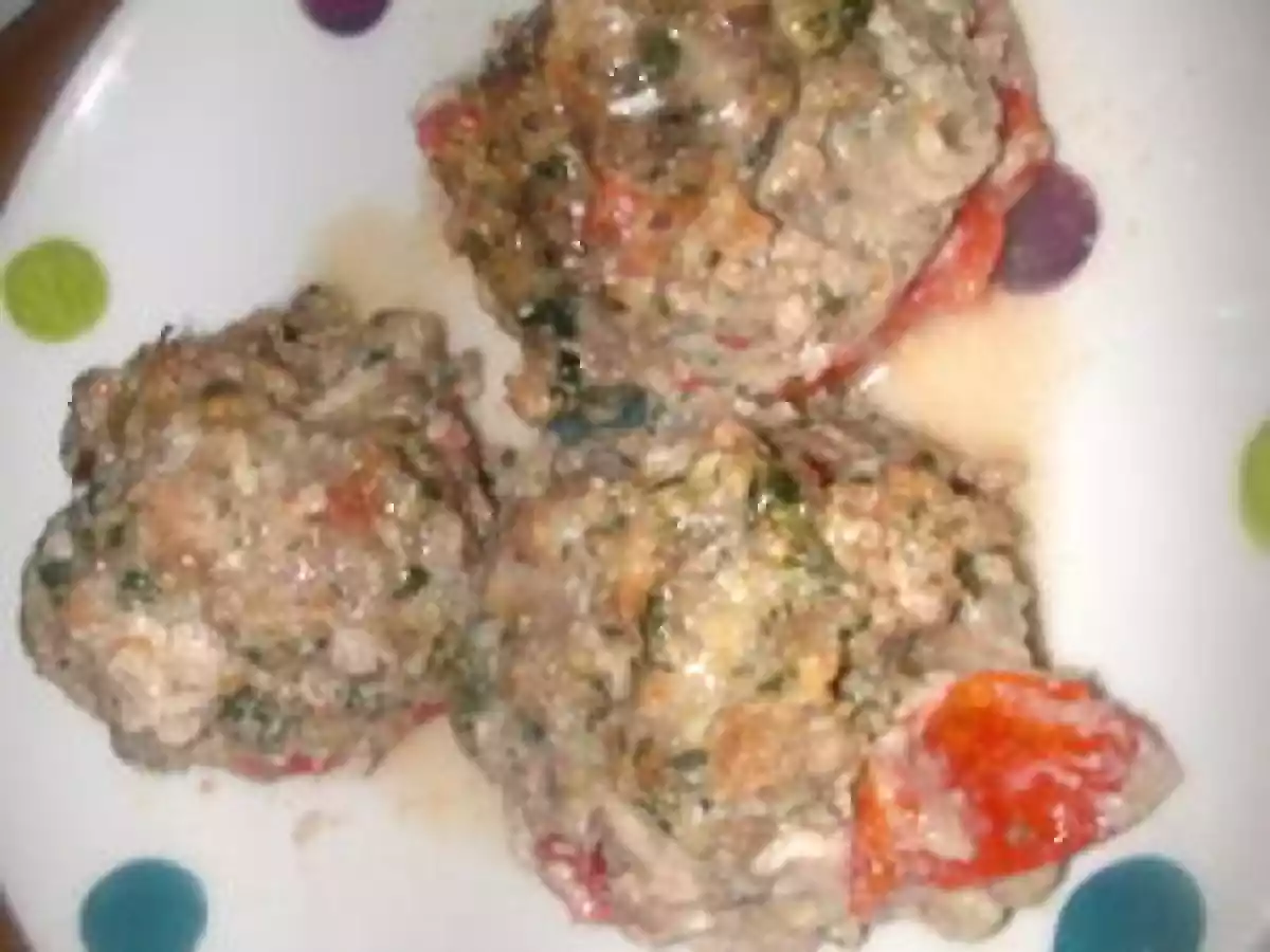 Tomates farcies mais pas a la chair a saussisse