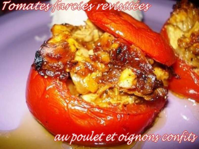 Tomates farcies revisitées (au poulet et oignons confits), photo 2