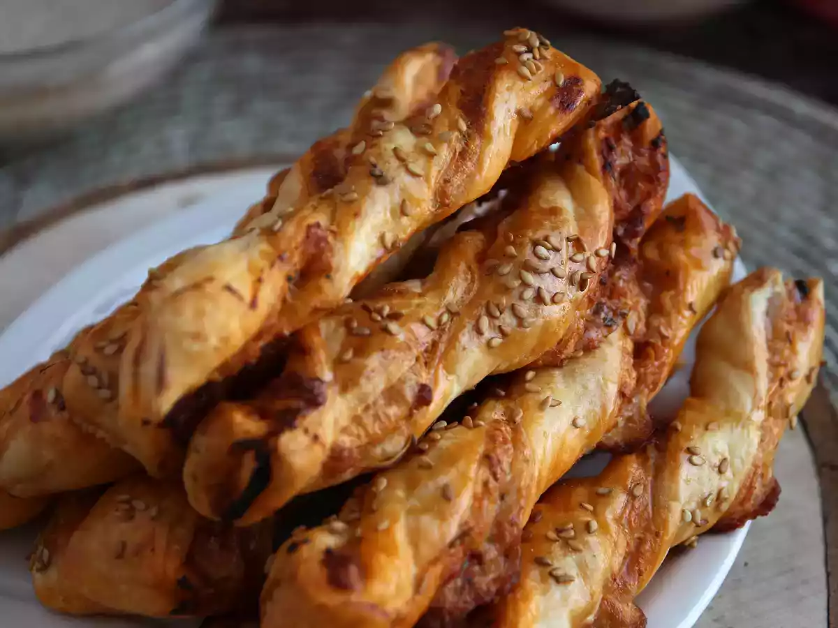 Torsades feuilletées au pesto rosso et mozzarella - photo 3