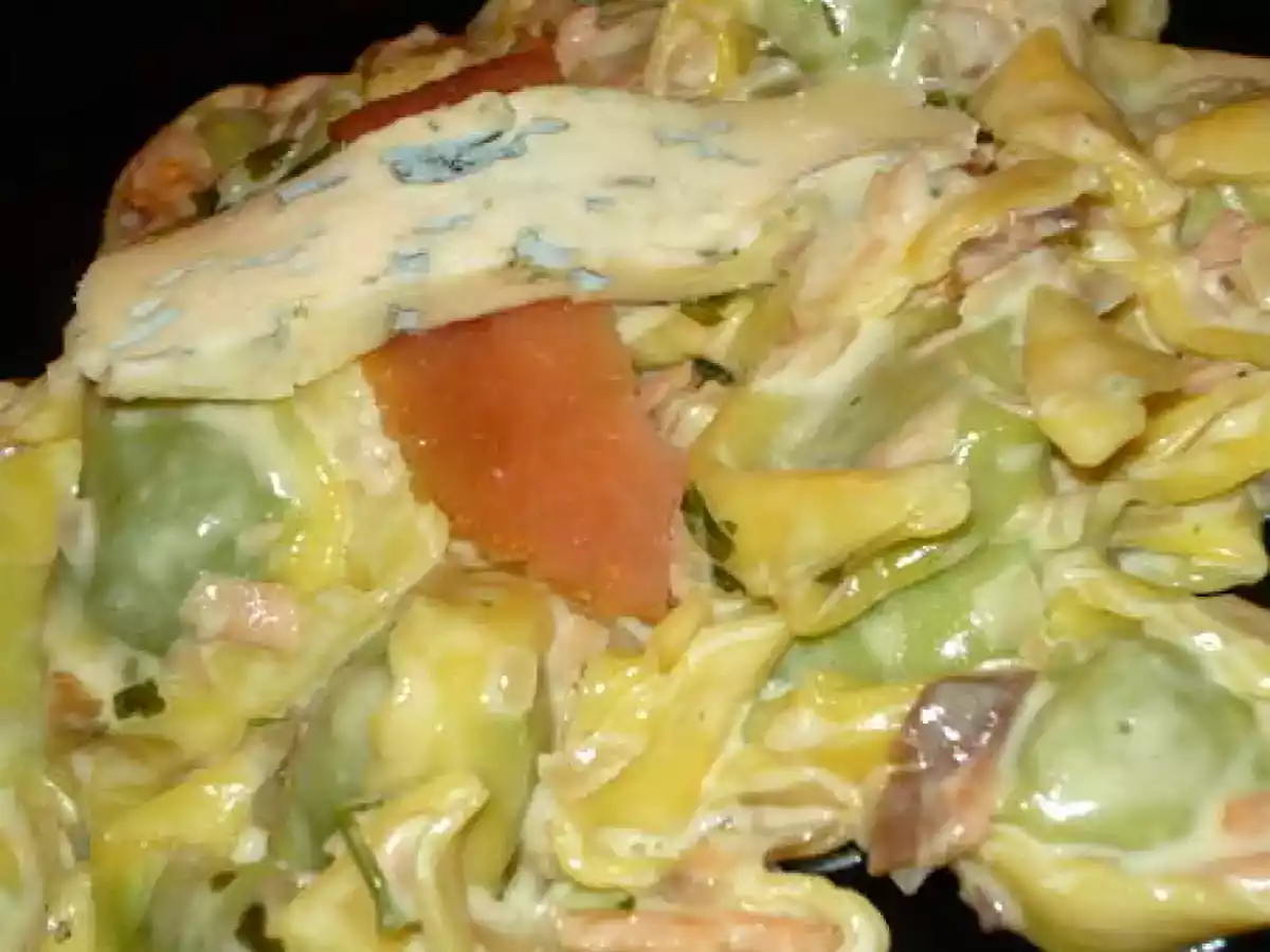 Tortellinis saumon-épinards sauce au saumon fumé