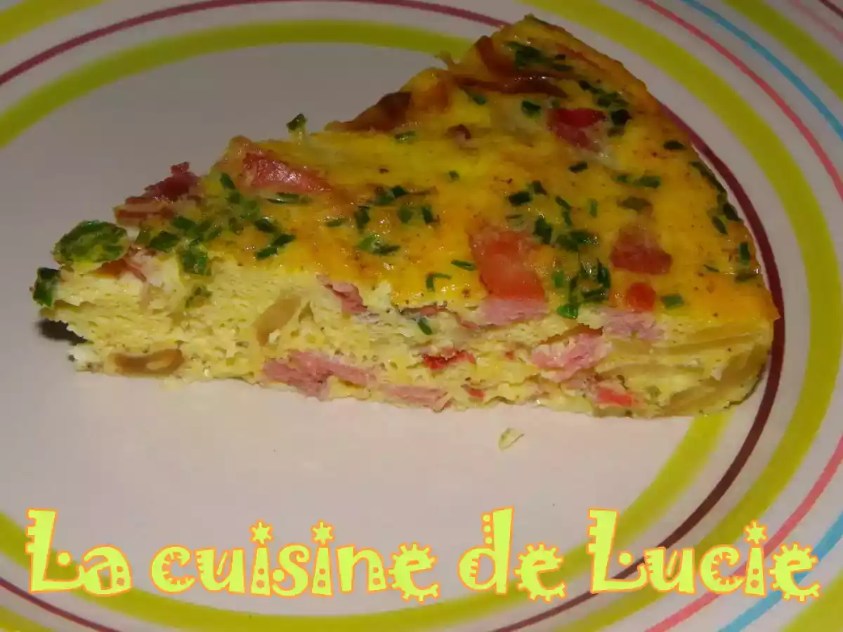 Tortilla au four pommes de terre/jambon cru/oignons