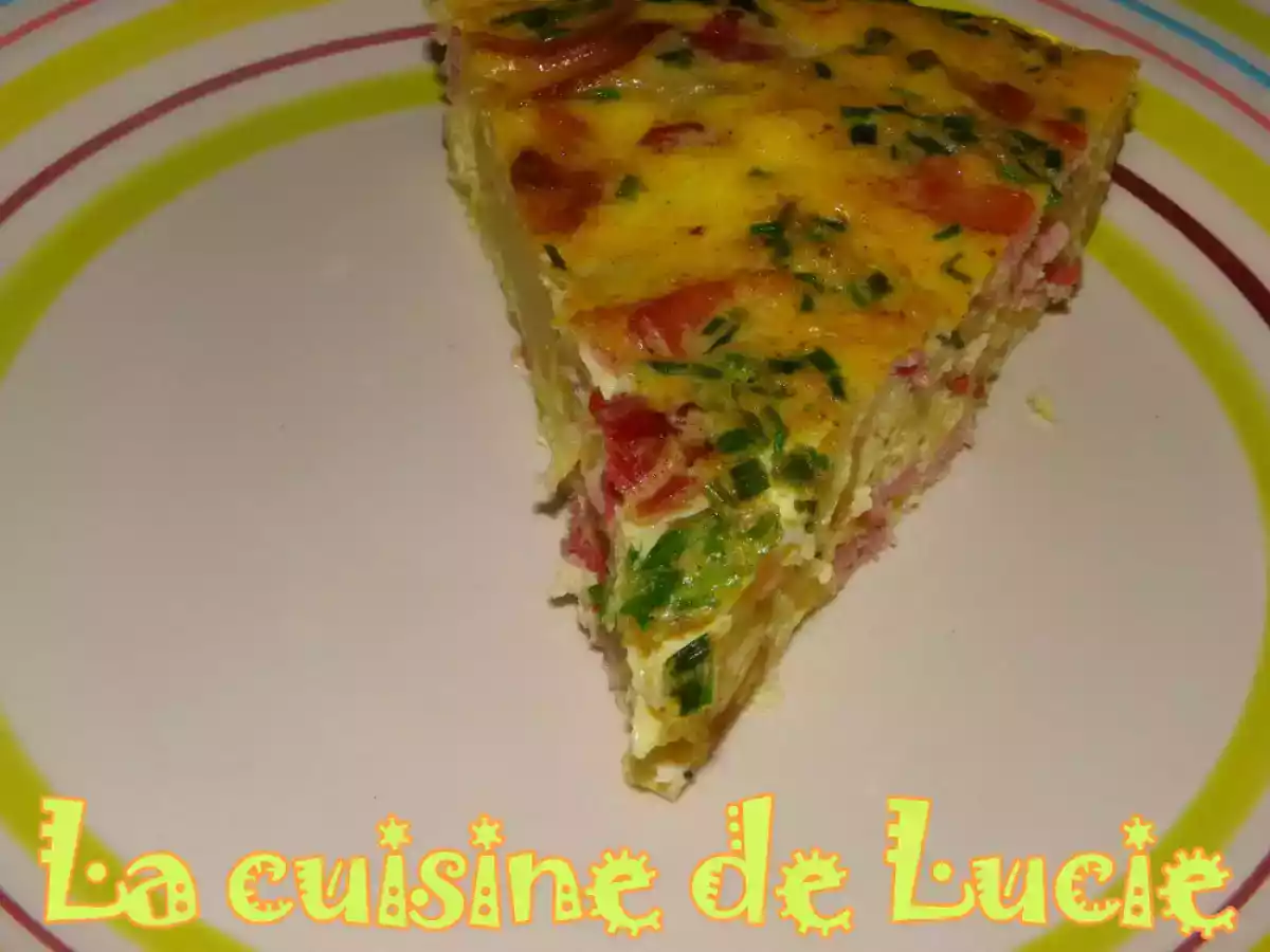 Tortilla au four pommes de terre/jambon cru/oignons - photo 3