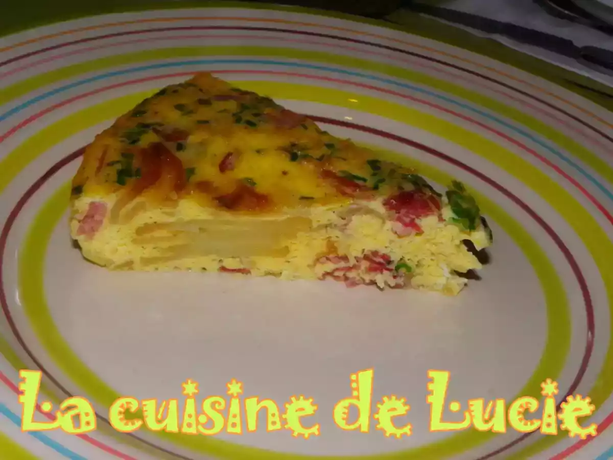 Tortilla au four pommes de terre/jambon cru/oignons - photo 4