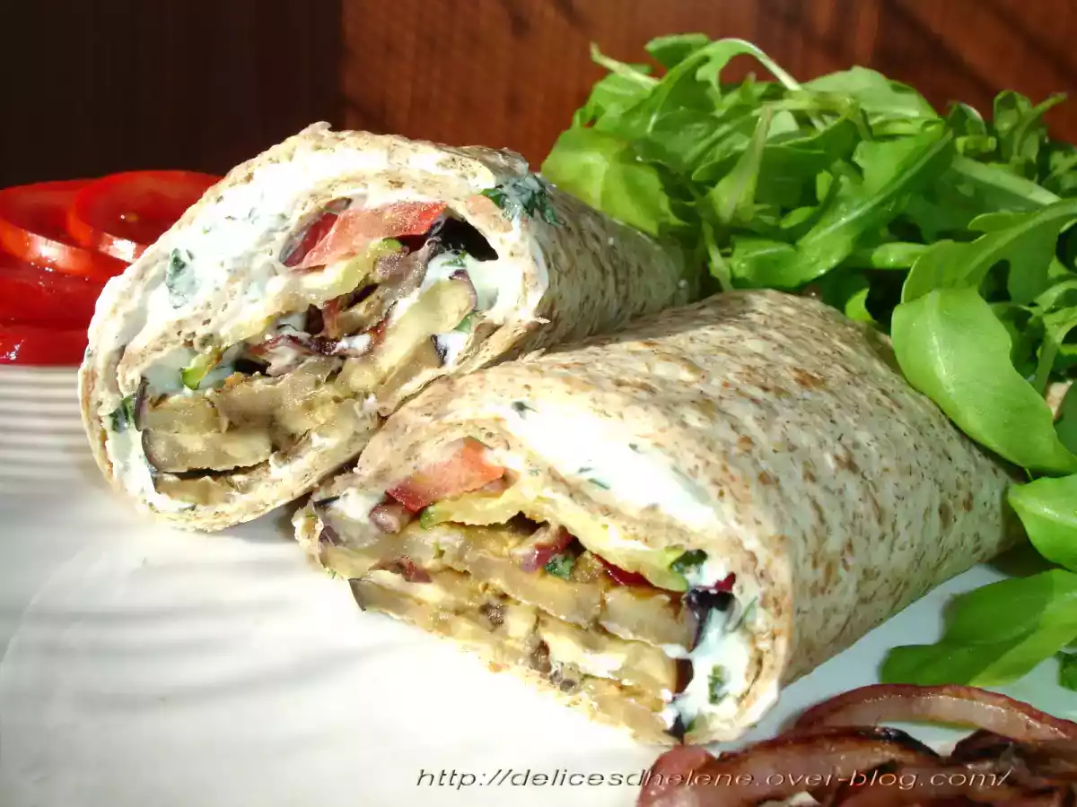 TORTILLA ROULEE AUX LEGUMES GRILLES ET AU CHEVRE - photo 2
