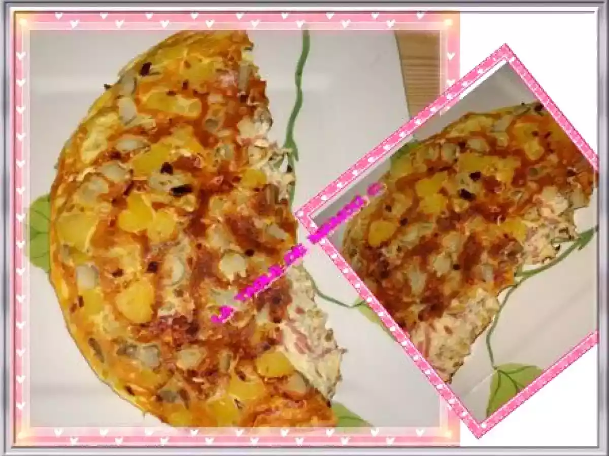 Tortilla topinambours, jambon