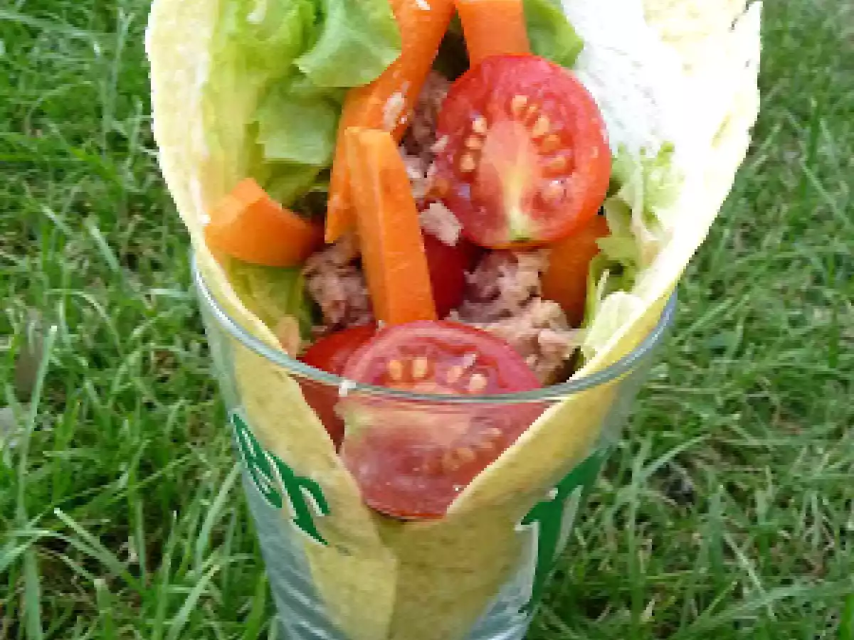 Tortillas de crudités en cornet