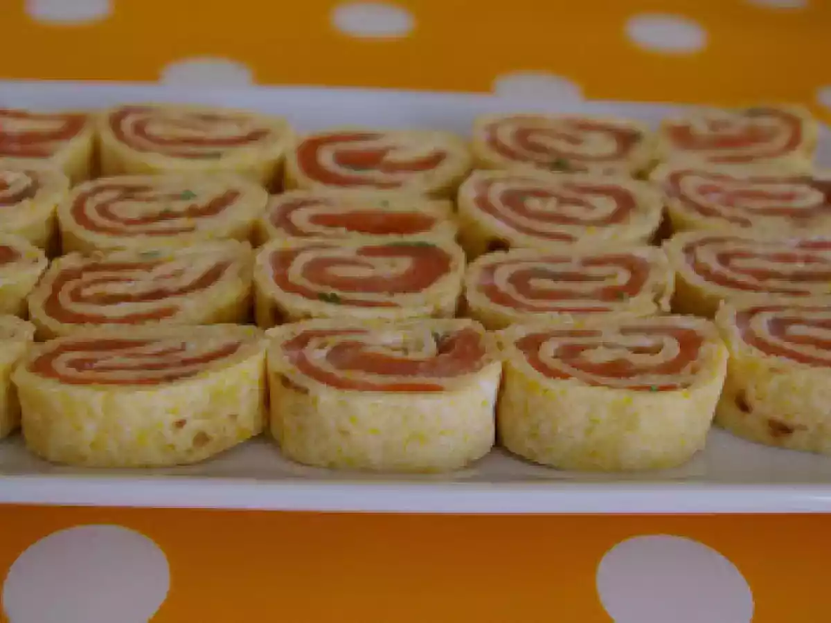 Tortillas roulées au saumon fumé