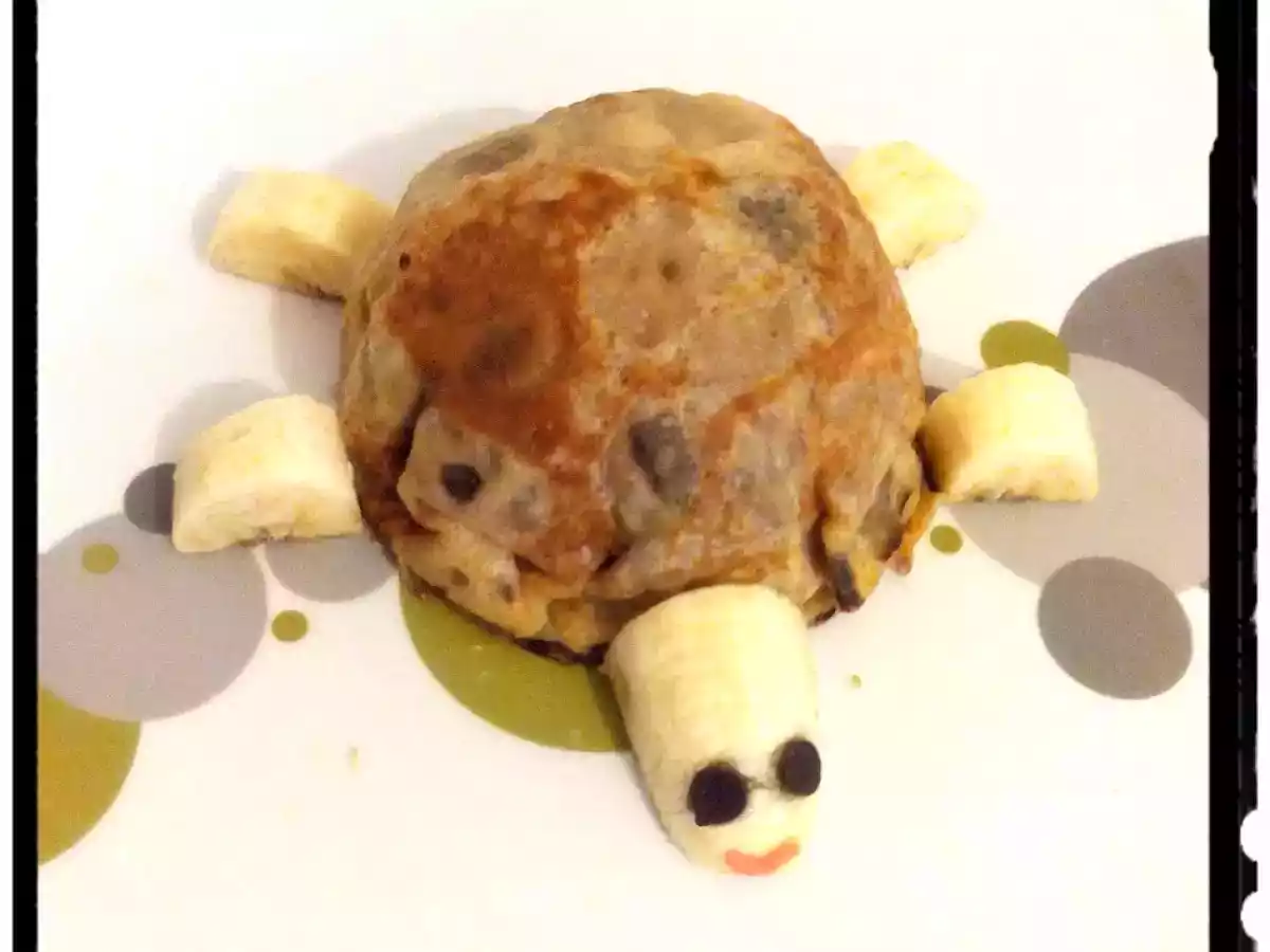 Tortue crêpe mousse choco banane