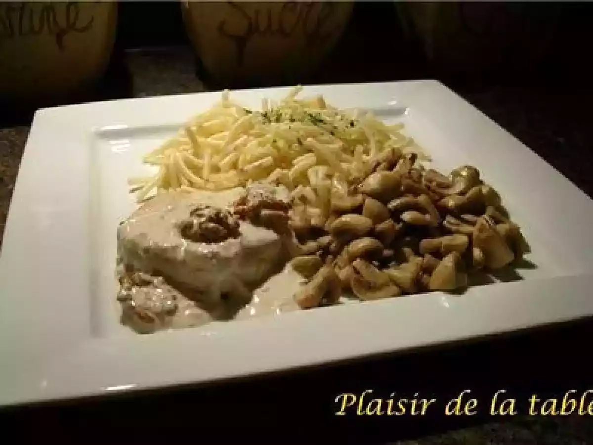 Tournedos de dinde sauce aux noix