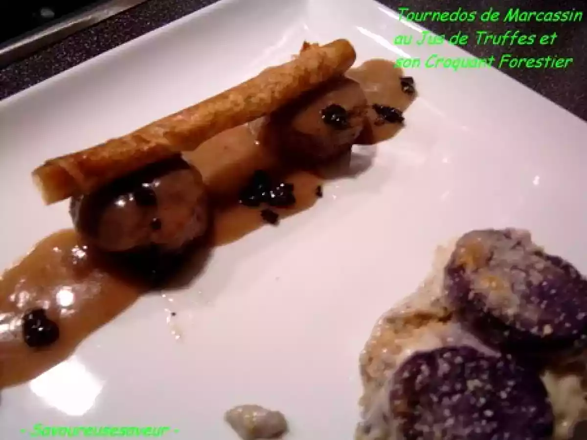 Tournedos de Marcassin au Jus de Truffes Croquant Forestier