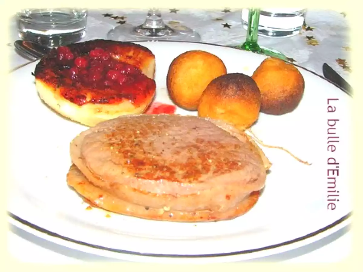 Tournedos sauce aux airelles et poire rôtie... Un petit plat facile et festif !