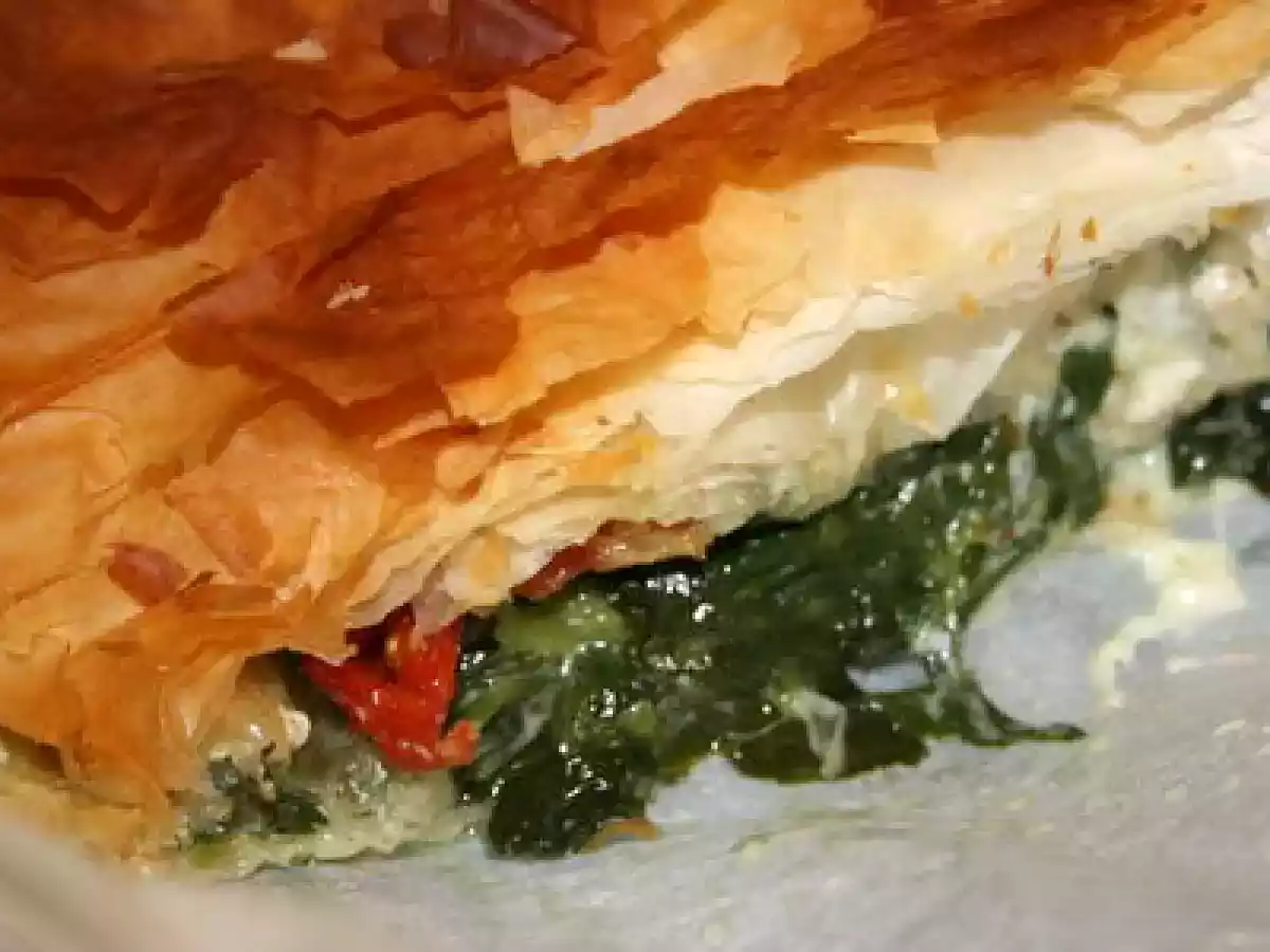 Tourte aux blettes et tomates séchées