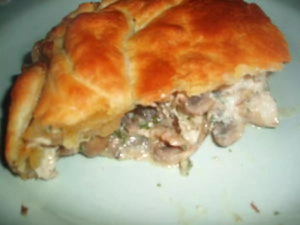 Tourte aux champignons et poulet à la crème - photo 2