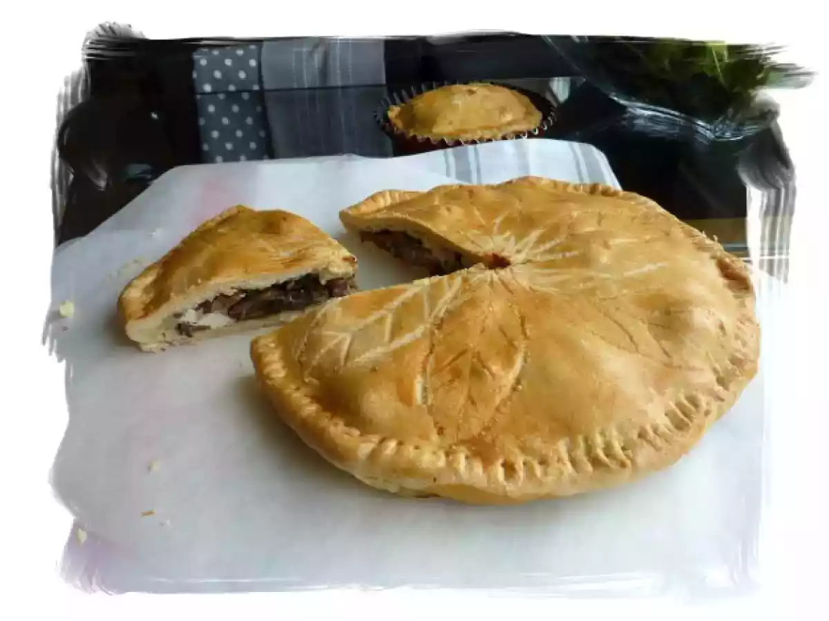 Tourte aux champignons, jambon et chèvre - photo 2