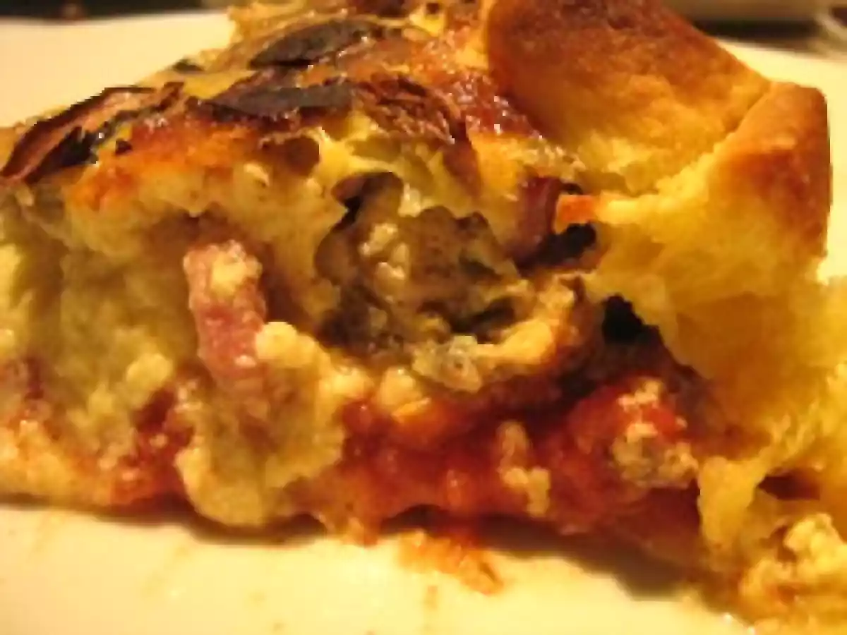 Tourte aux champignons, lardons et tomates - photo 2