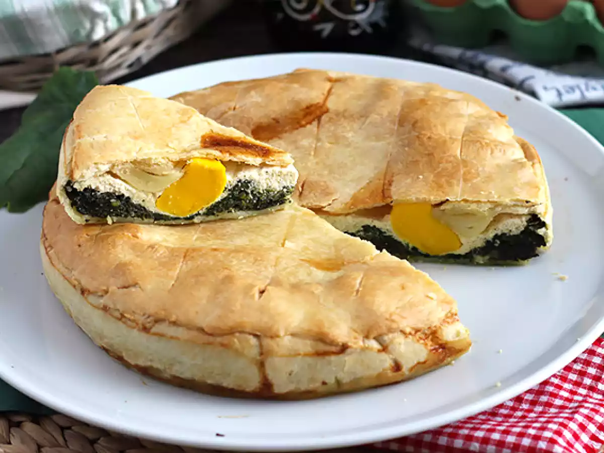 Tourte aux épinards, ricotta et oeufs - Torta Pasqualina italienne