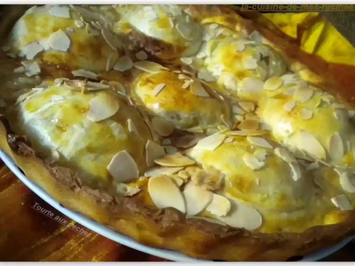 Tourte aux pêches.