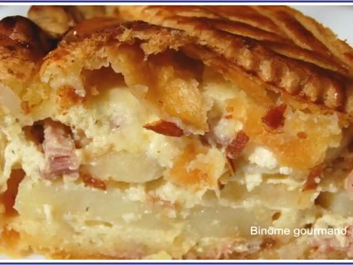 Tourte aux pommes de terre et aux lardons