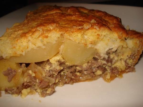 Tourte boeuf PDT sur soufflé de fromage