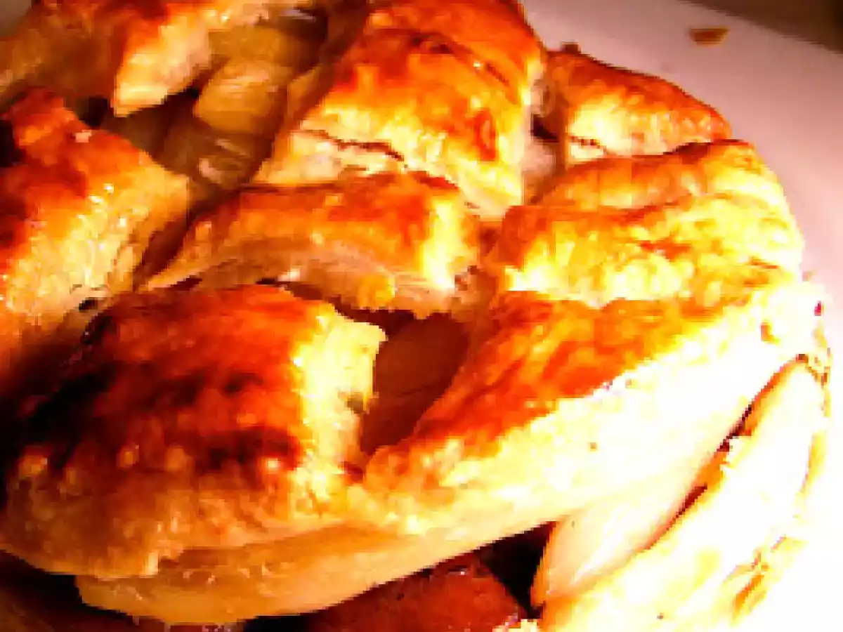 Tourte canard confit-petits cepes et salsifis... on prepare les fetes....