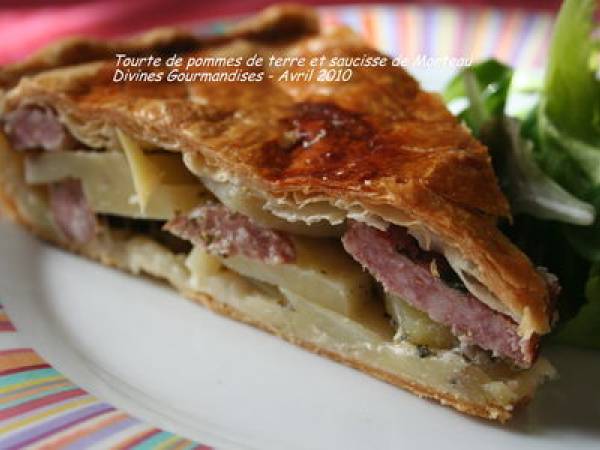 Tourte de pommes de terre et saucisse de Morteau