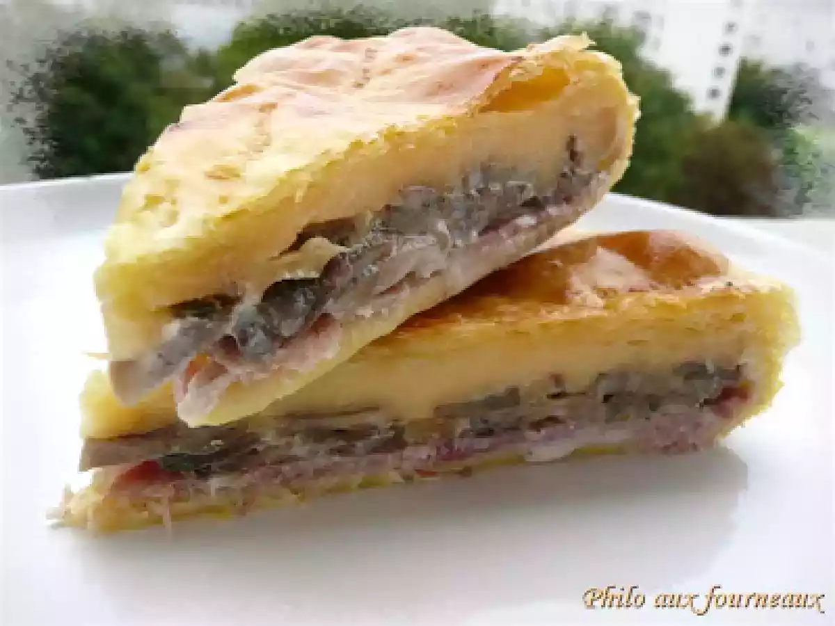 Tourte feuilletée au jambon & au Gouda