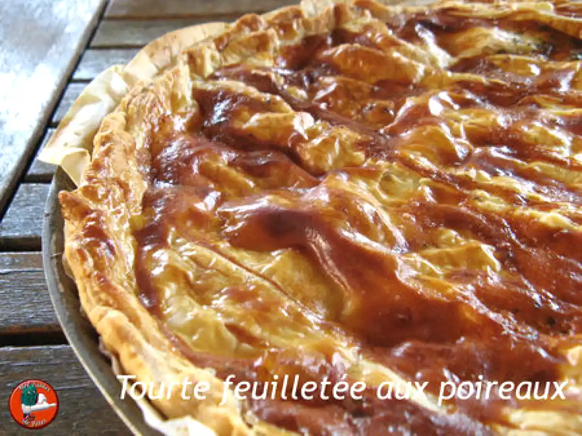Tourte feuilletée aux poireaux