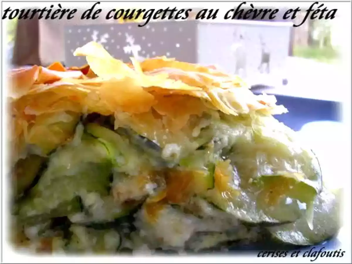 TOURTIERE DE COURGETTES AU FROMAGE DE CHEVRE ET FETA - photo 2