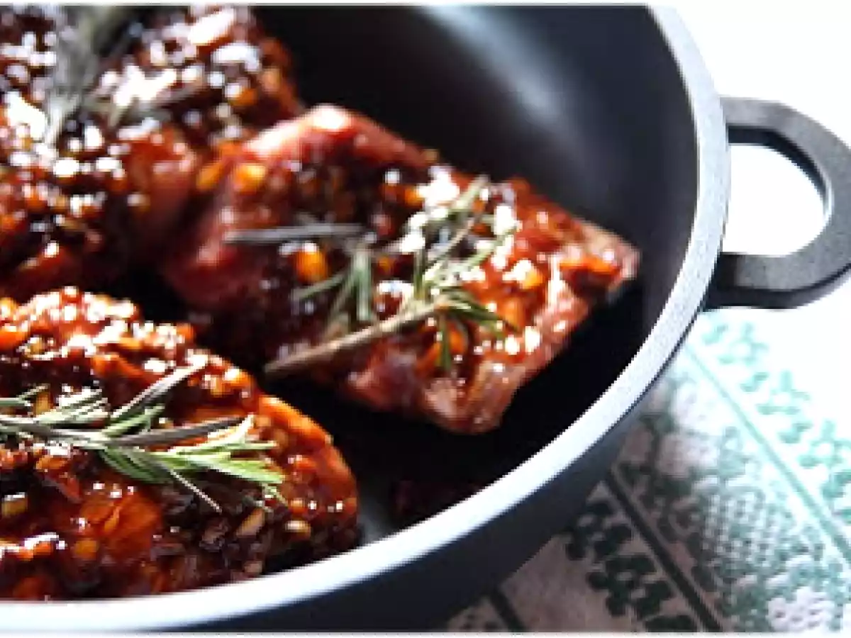 Travers de porc mariné à l'américaine