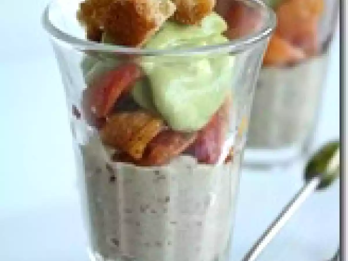 Trilogie de Caviar d'Aubergine, Tomate Confite et Coulis d'Avocat