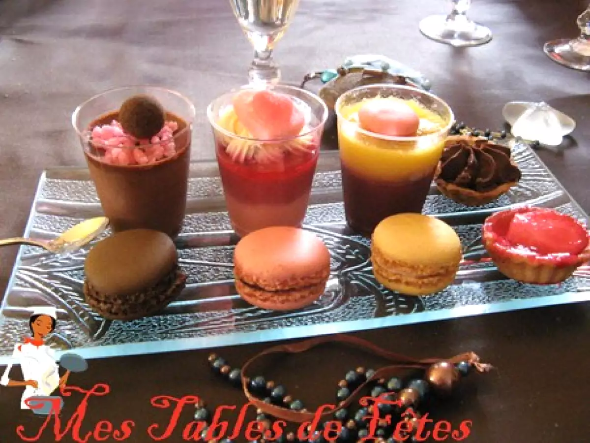 Trilogie de verrines et leurs douceurs de Noël