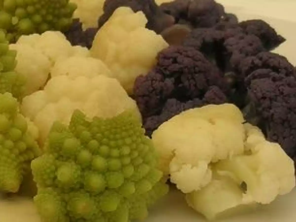 TRIO DE CHOUX-FLEURS : BLANC, VIOLET ET ROMANESCO - photo 2