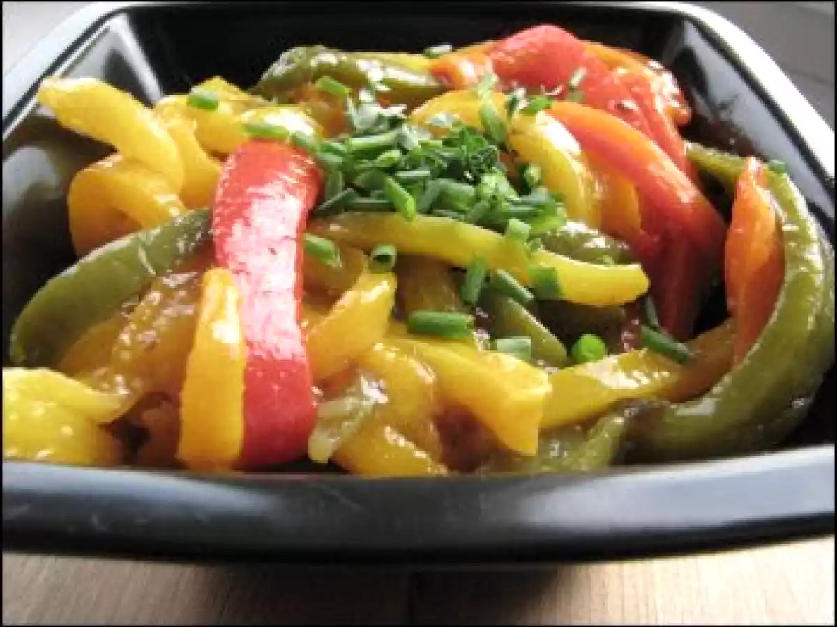 Trio de poivrons grillés & vinaigrette