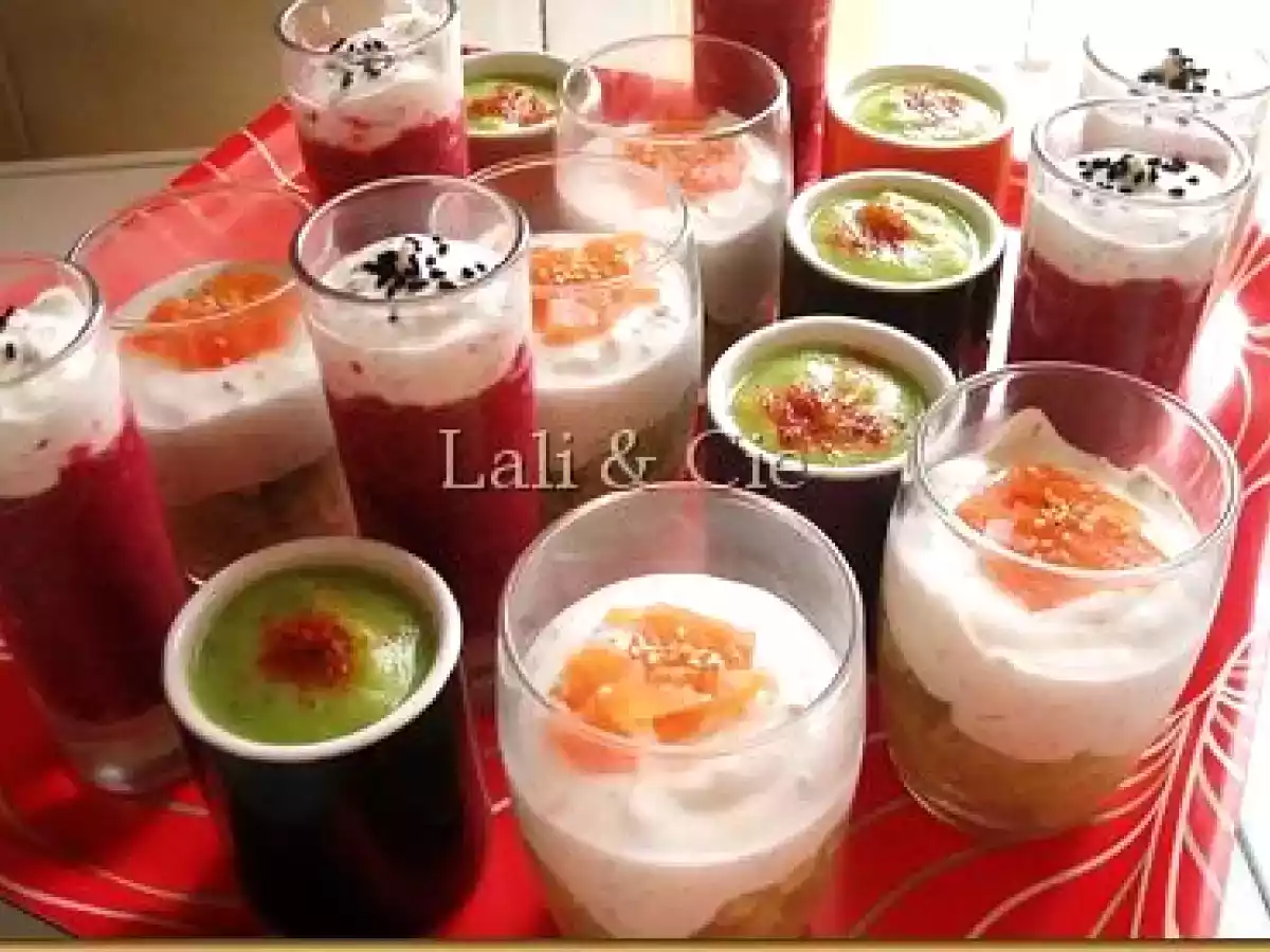 Trio de verrines, les recettes.