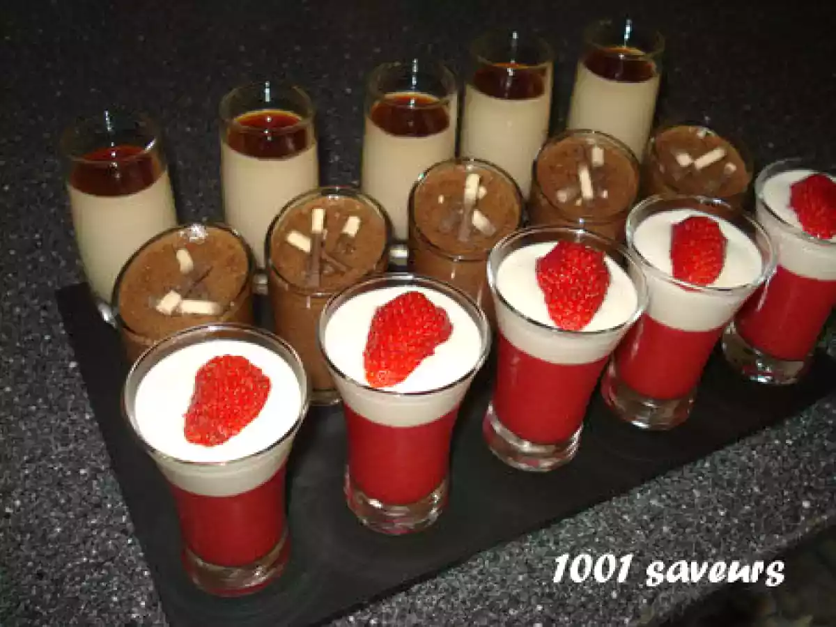 Trio de verrines sucrées