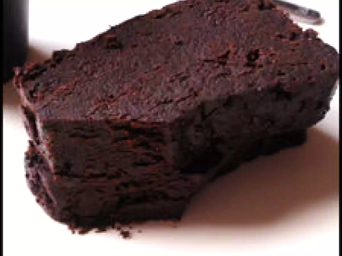 Truffade au chocolat noir, sauce au caramel balsamique et à la fleur de sel