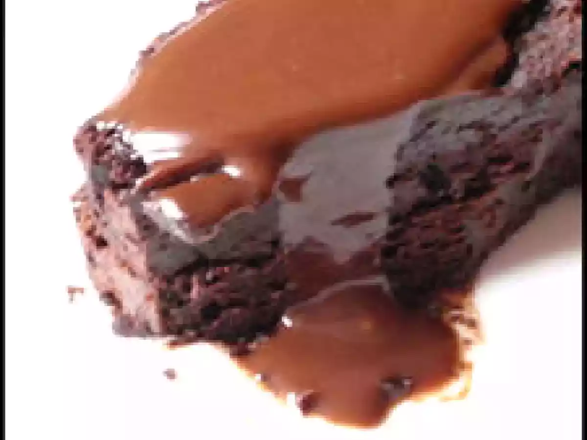 Truffade au chocolat noir, sauce au caramel balsamique et à la fleur de sel - photo 2